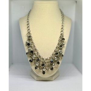 NY Chainmail Bead Boho Statement‎ Necklace 17-19"